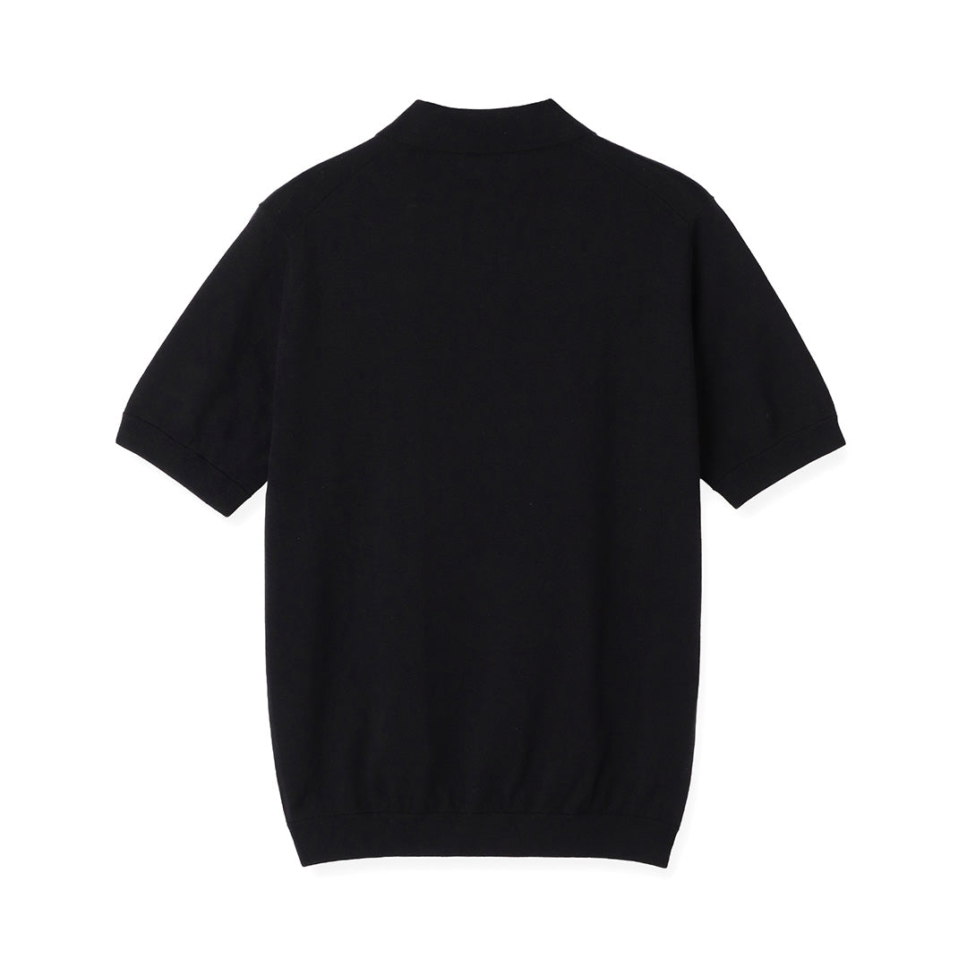 【Renewal】Knit Polo-shirt Color: Black