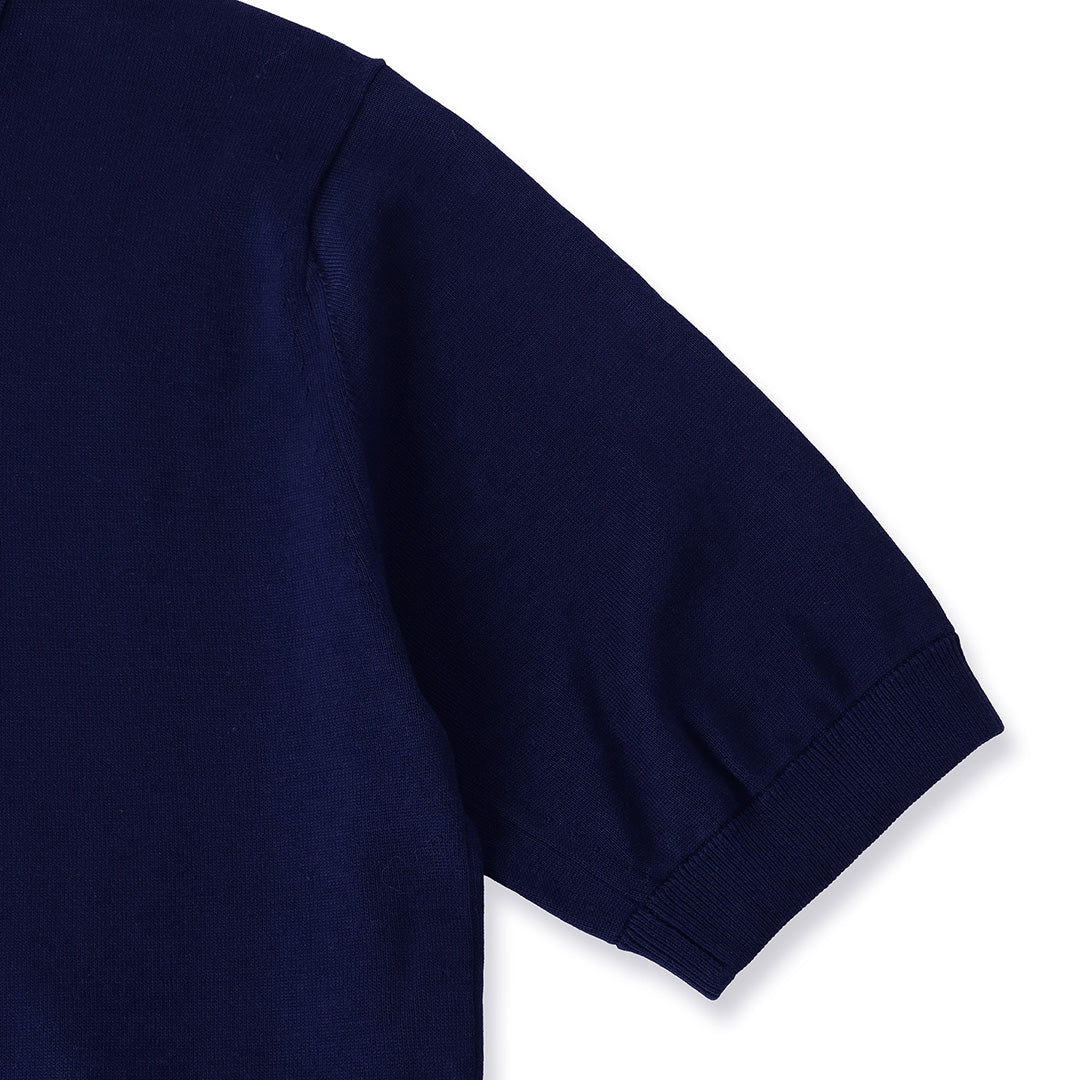 【Renewal】Knit Polo-shirt Color: Deep Blue