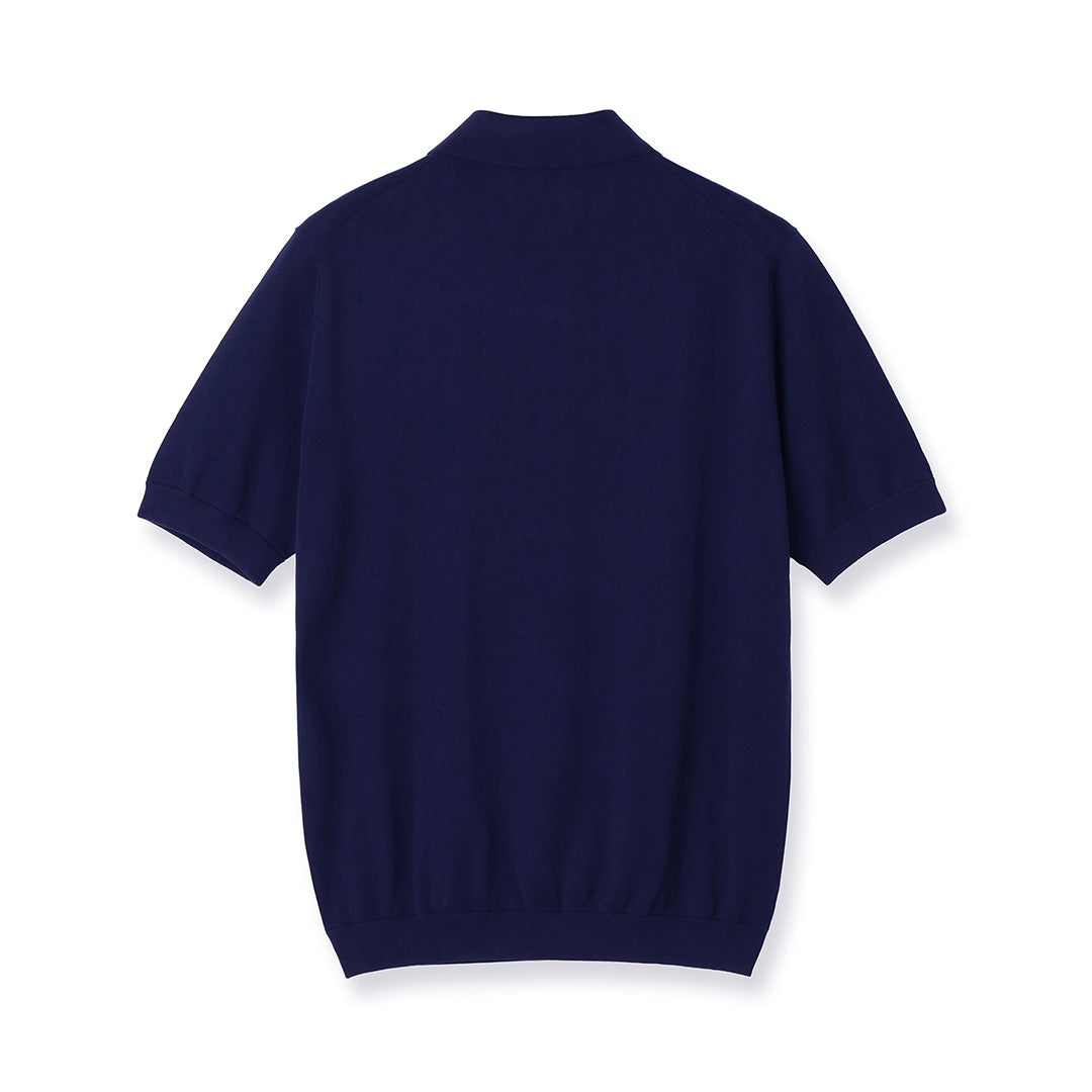 【Renewal】Knit Polo-shirt Color: Deep Blue
