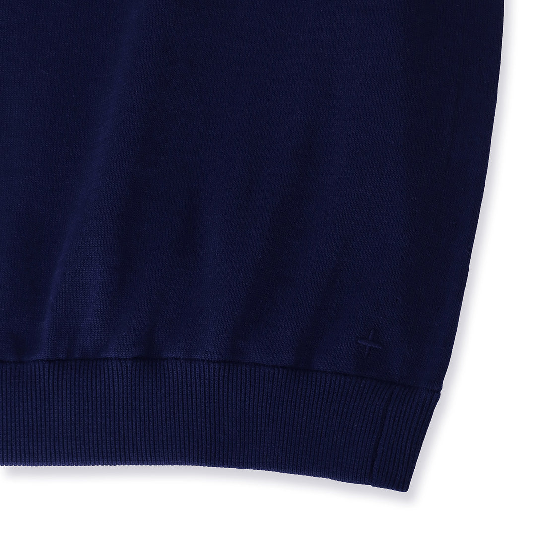 【Renewal】Knit Polo-shirt Color: Deep Blue