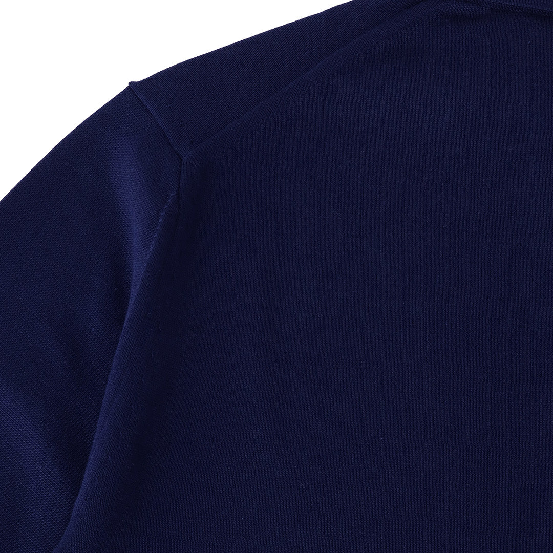 【Renewal】Knit Polo-shirt Color: Deep Blue