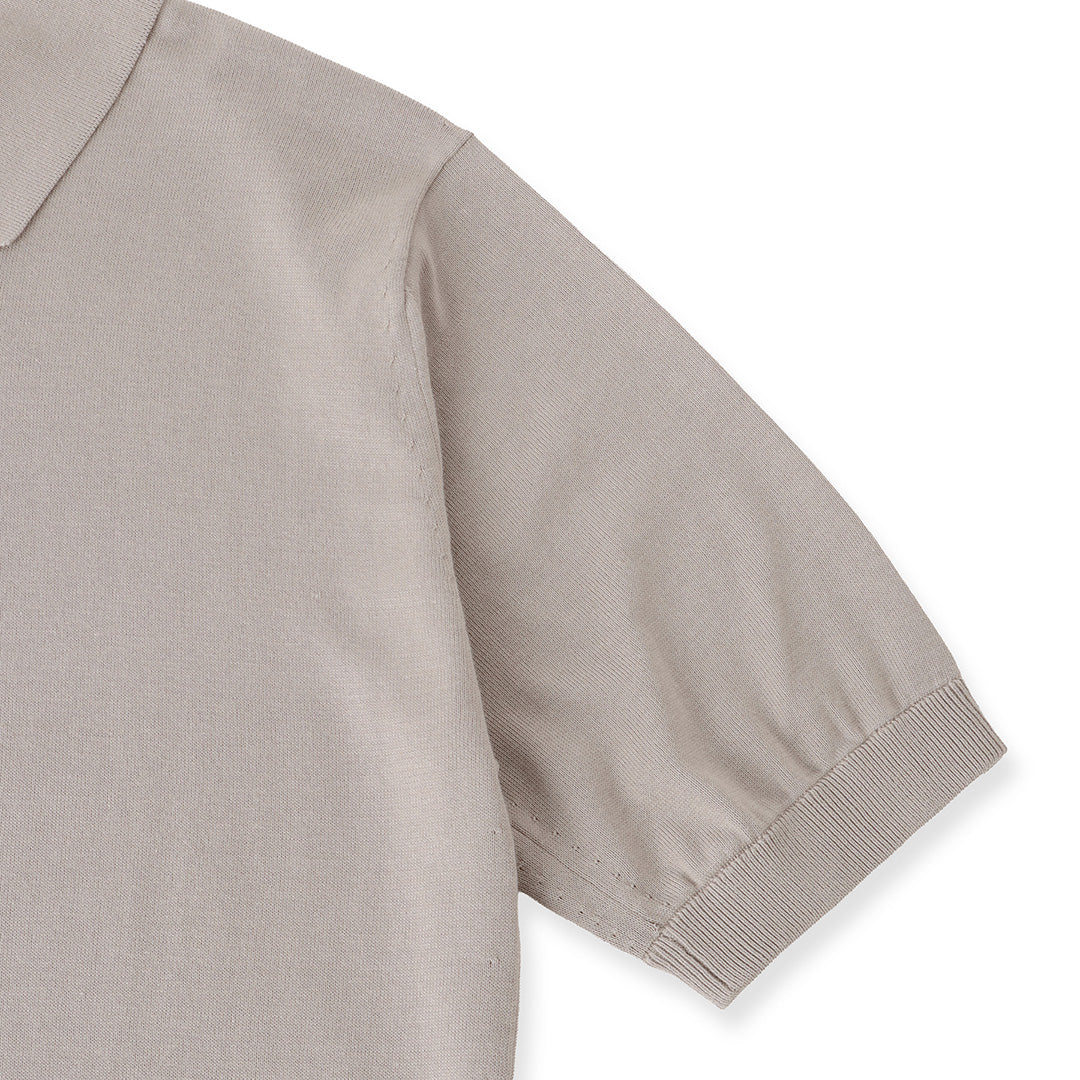 【Renewal】Knit Polo-shirt Color: Sand
