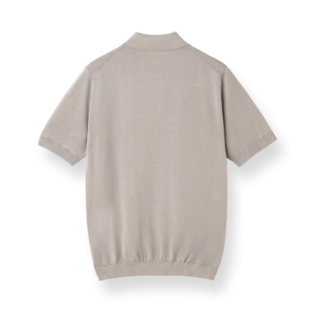 スビンプラチナム ニットポロシャツ サンド | ＋CLOTHET ONLINE