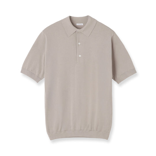 【Renewal】Knit Polo-shirt Color: Sand