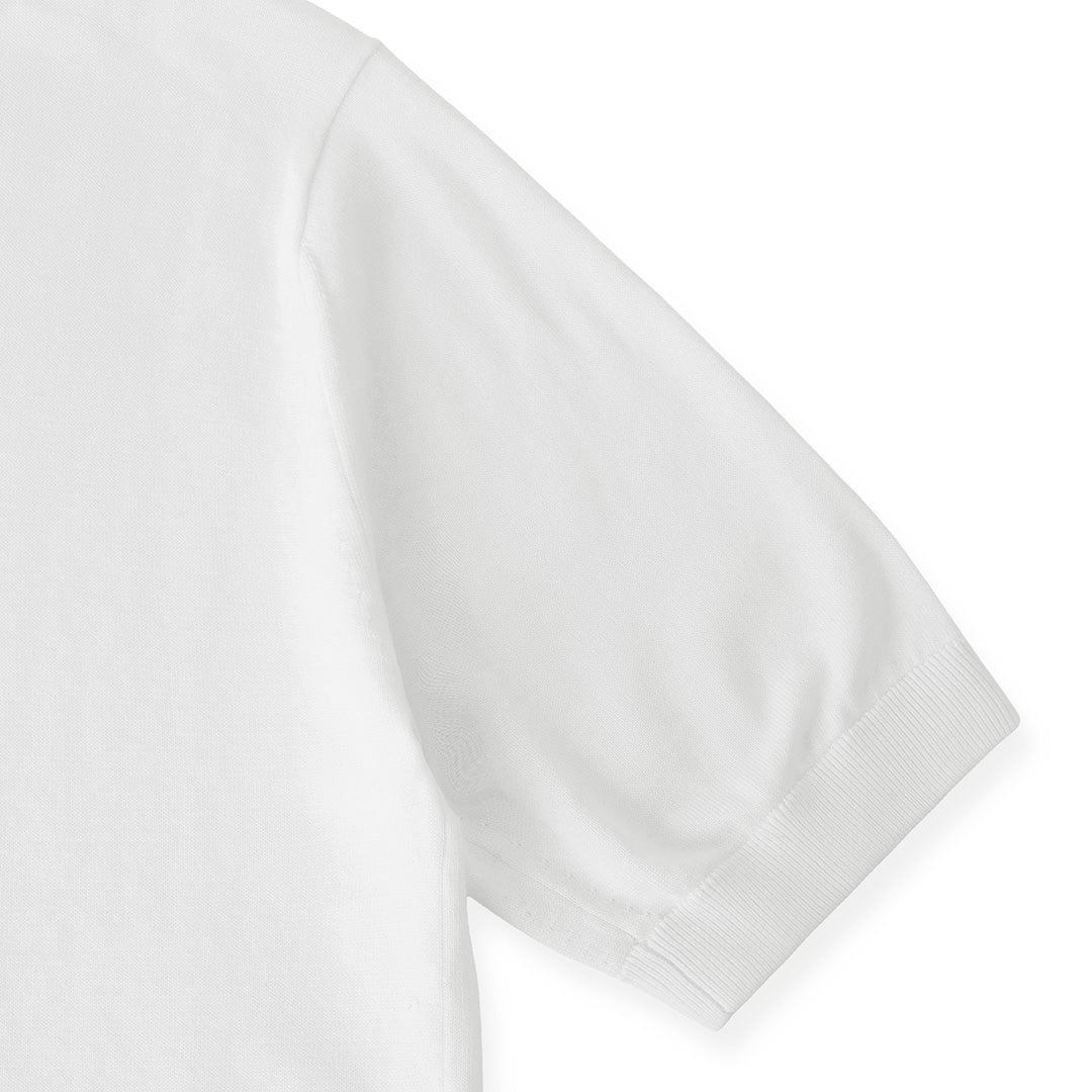 【Renewal】Knit Polo-shirt Color: White