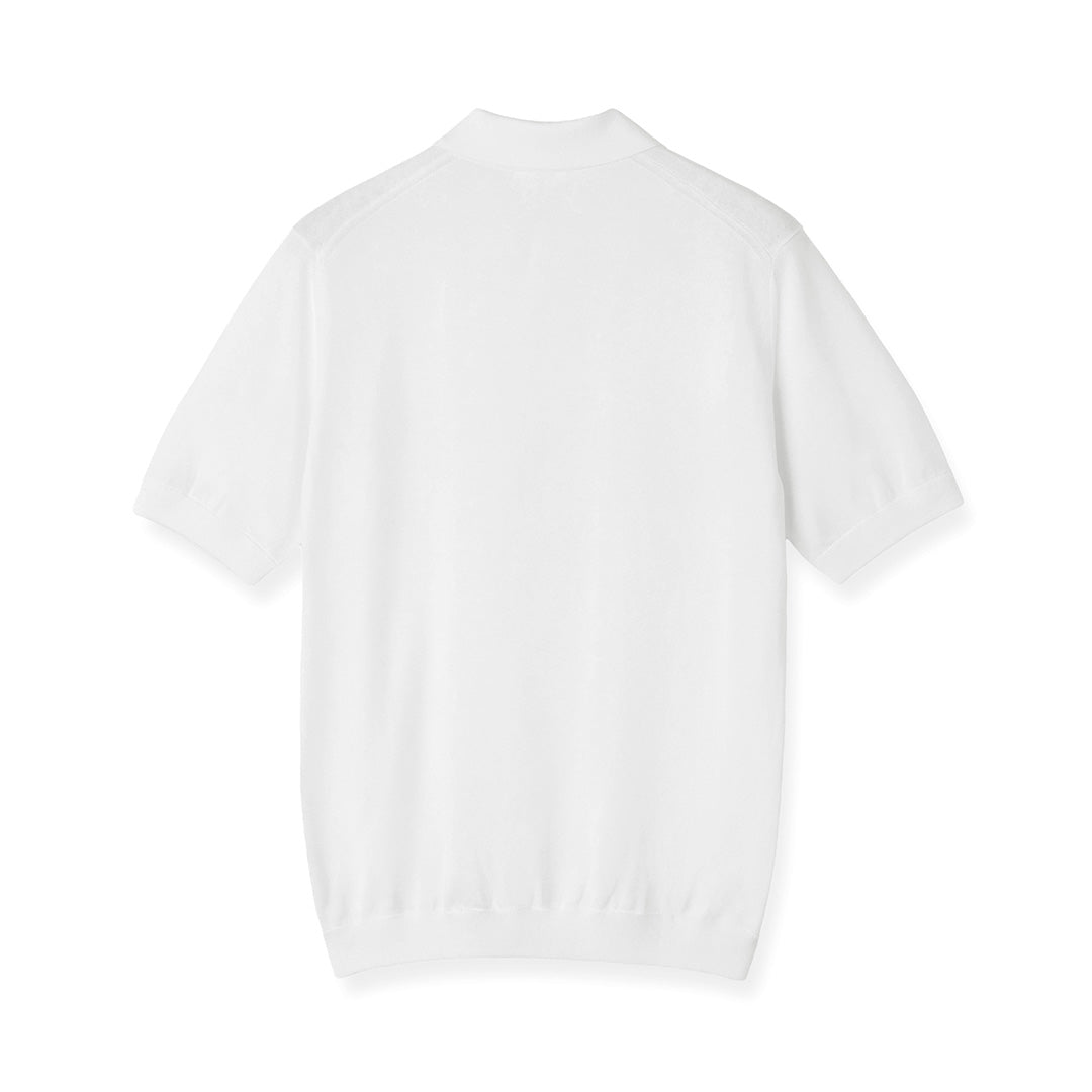 【Renewal】Knit Polo-shirt Color: White