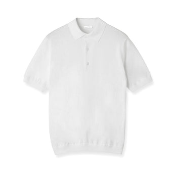 【Renewal】Knit Polo-shirt Color: White