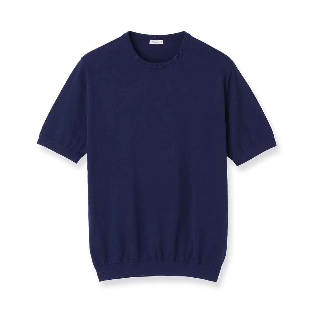 【Renewal】Knit T-shirt Color: Deep Blue