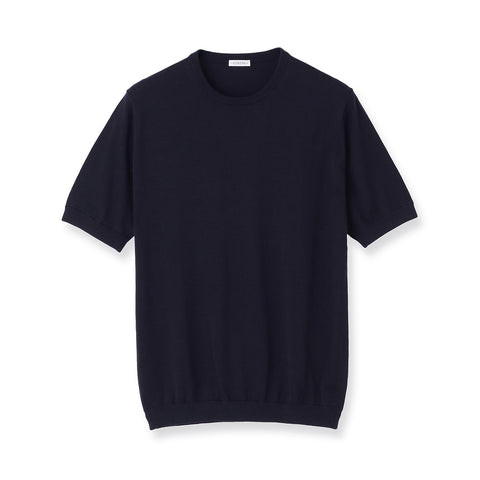 【Renewal】Knit T-shirt Color: Navy