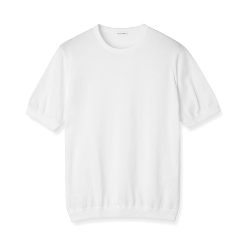 【Renewal】Knit T-shirt Color: White
