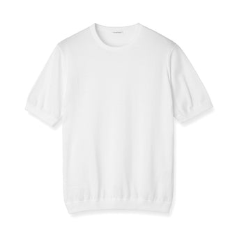 【Renewal】Knit T-shirt Color: White