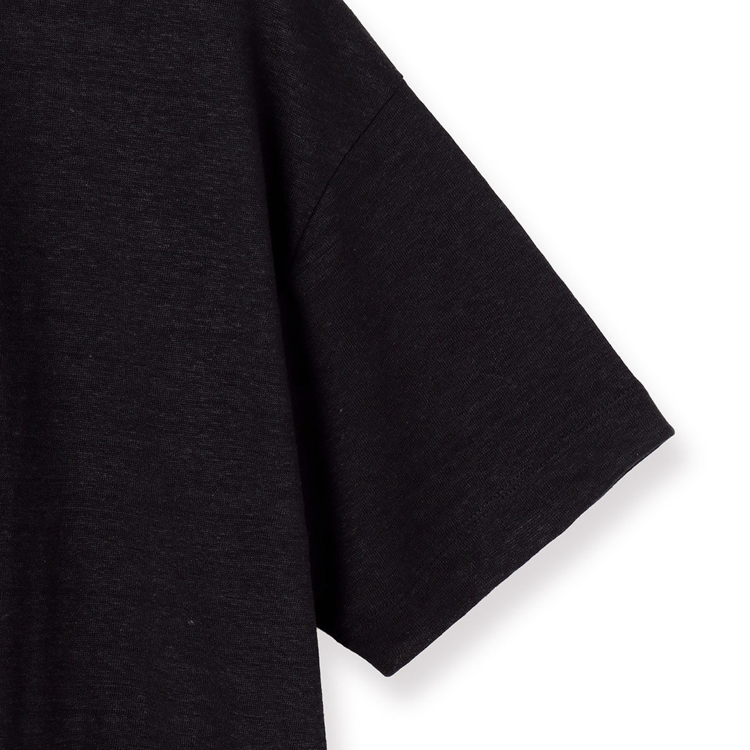 Linen Jersey Big T-shirt Color: Black