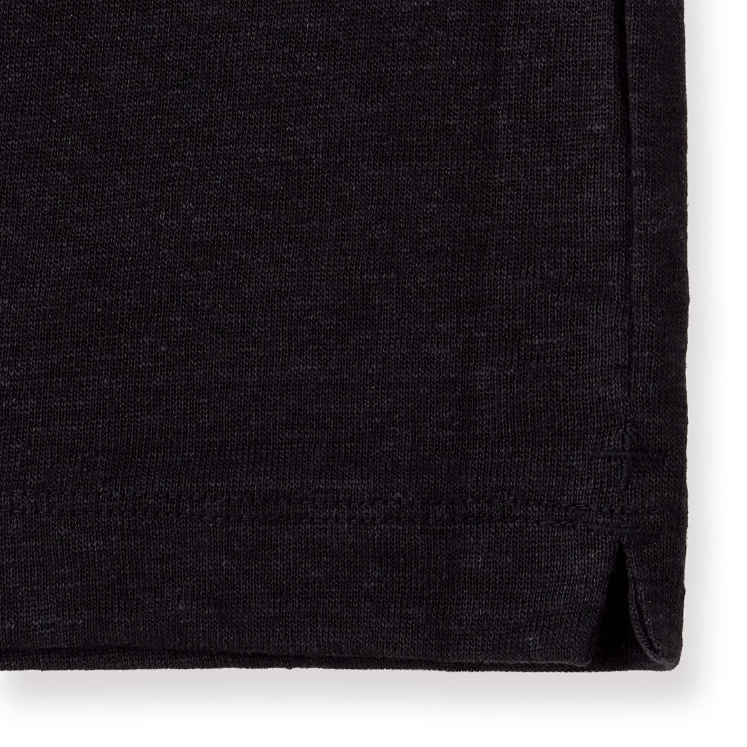 Linen Jersey Big T-shirt Color: Black