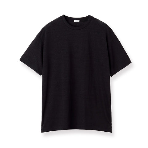 Linen Jersey Big T-shirt Color: Black