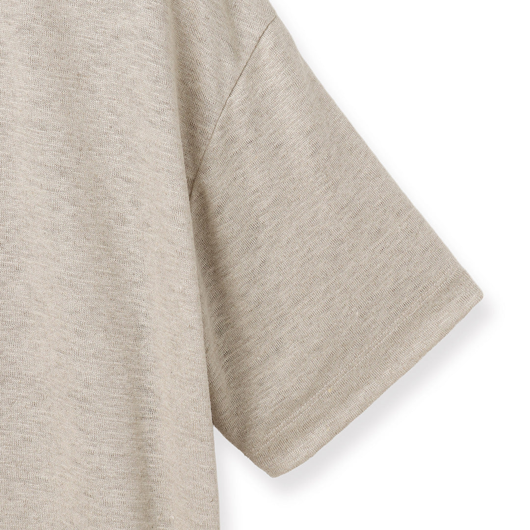 Linen Jersey Big T-shirt Color: Natural