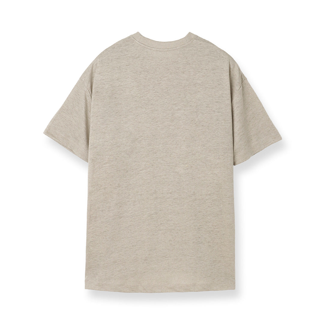 Linen Jersey Big T-shirt Color: Natural