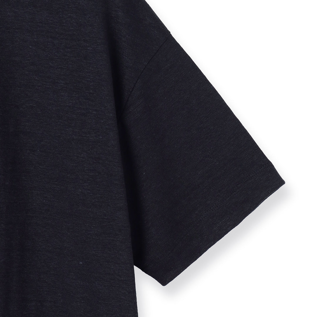Linen Jersey Big T-shirt Color: Navy