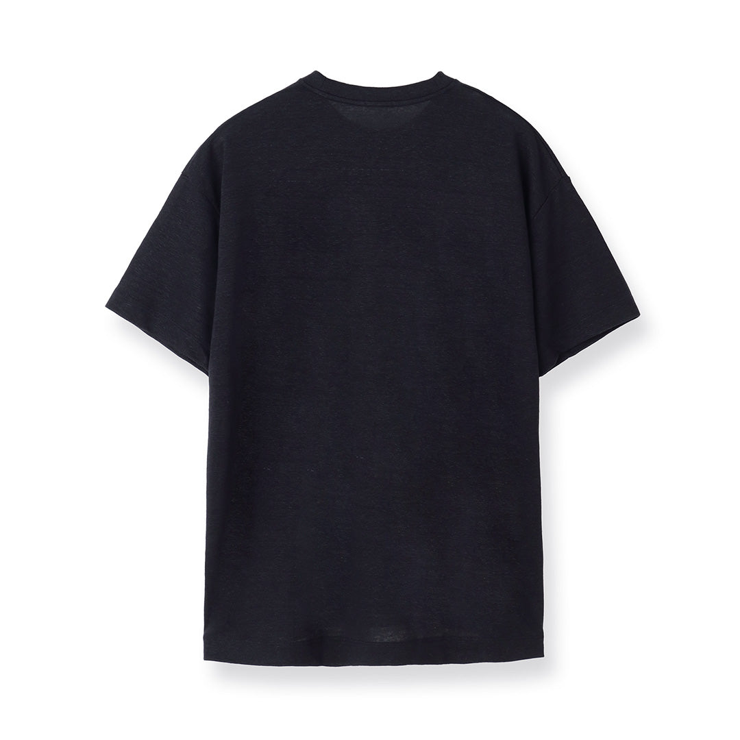 Linen Jersey Big T-shirt Color: Navy