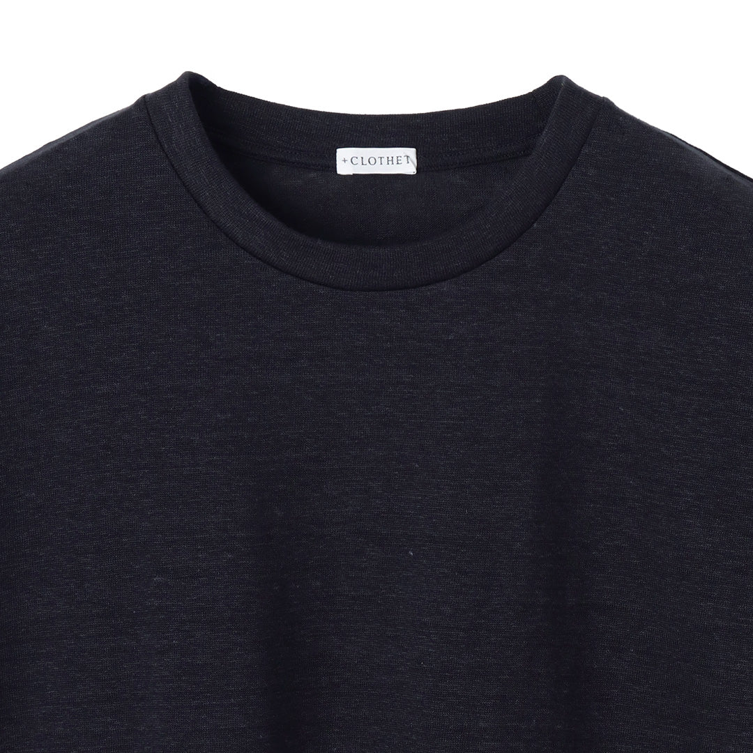 Linen Jersey Big T-shirt Color: Navy