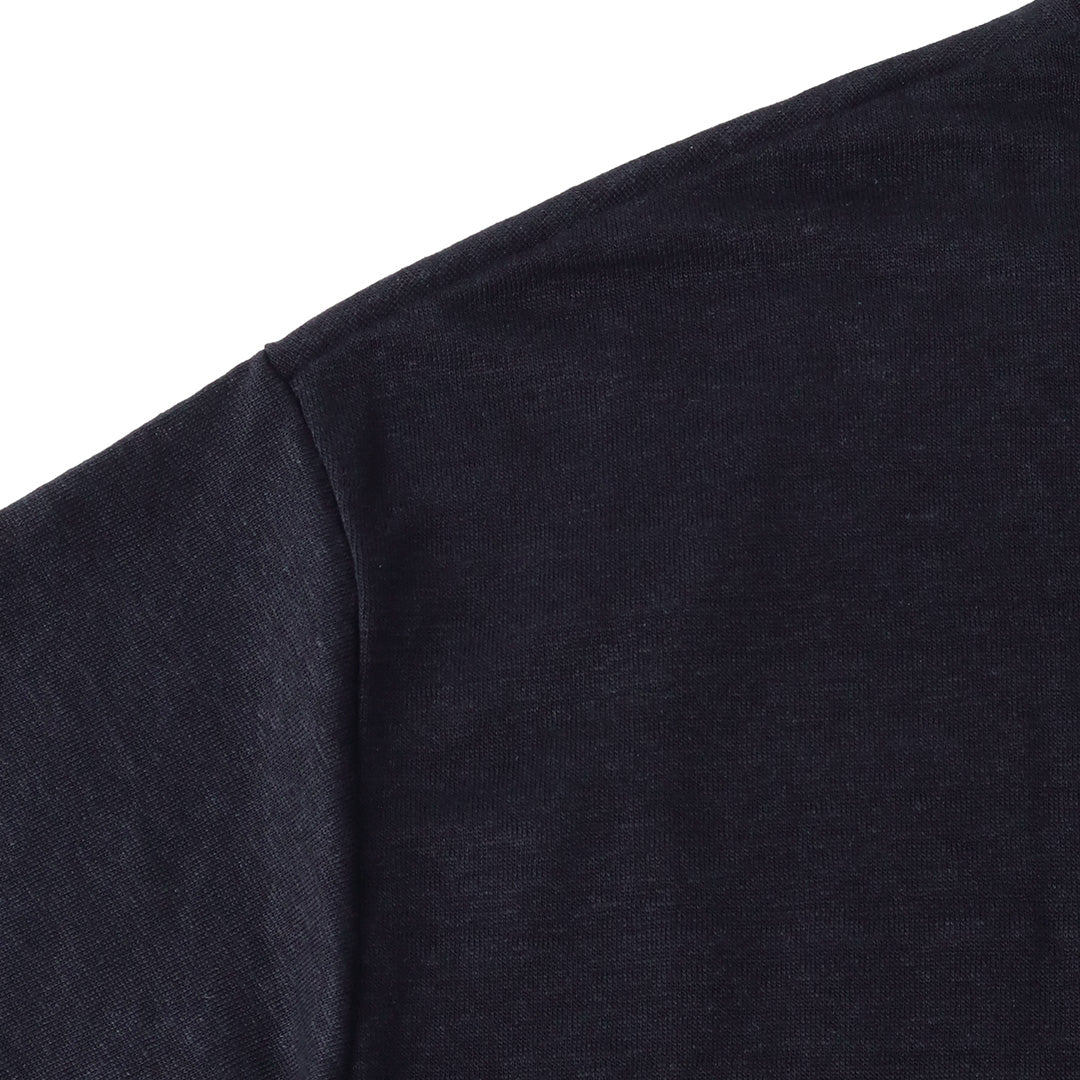 Linen Jersey Big T-shirt Color: Navy