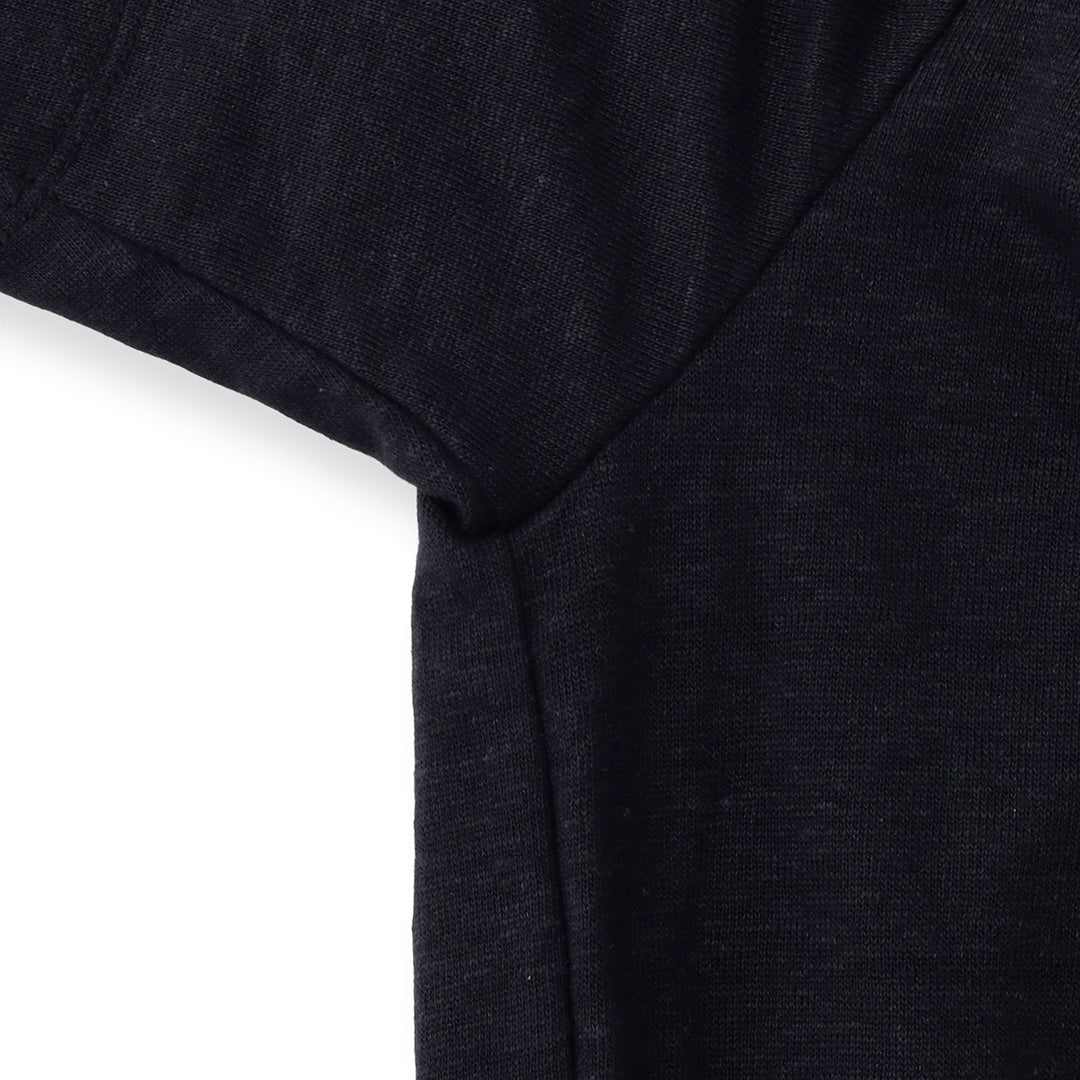 Linen Jersey Big T-shirt Color: Navy