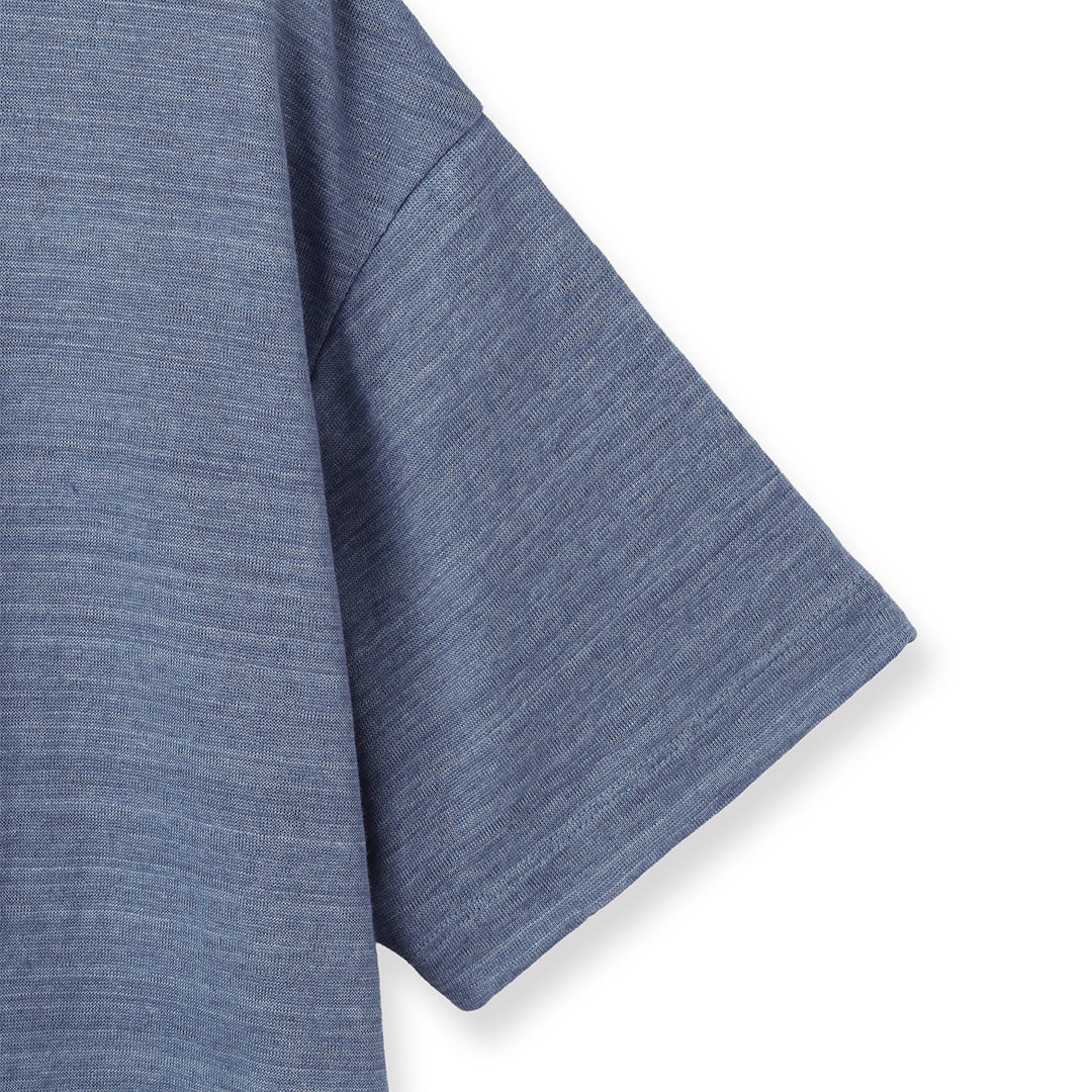 Linen Jersey Big T-shirt Color: Slate Blue