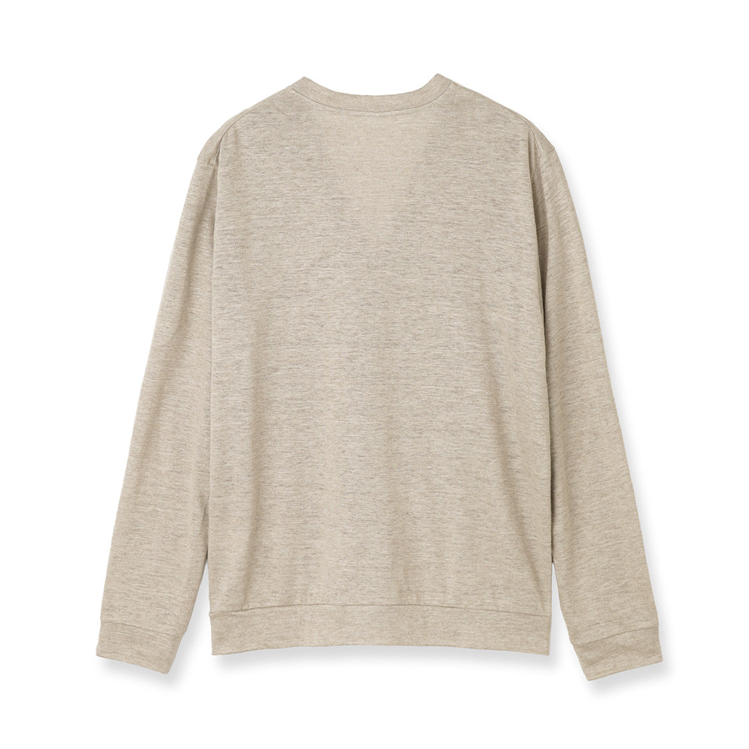 Linen Jersey Cardigan Color: Natural