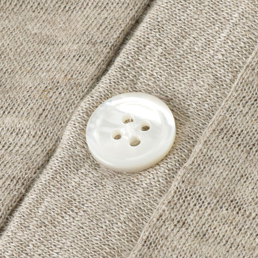 Linen Jersey Cardigan Color: Natural