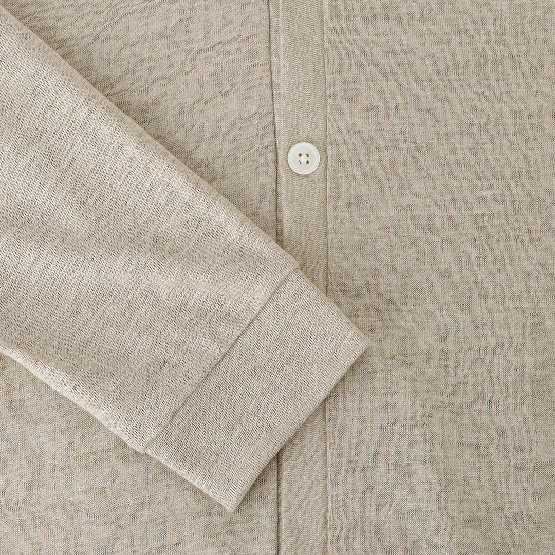 Linen Jersey Cardigan Color: Natural