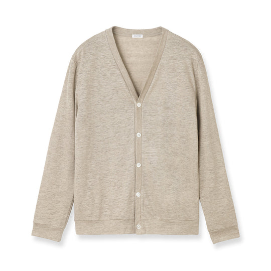 Linen Jersey Cardigan Color: Natural