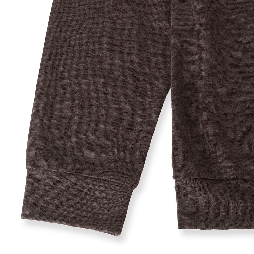 Linen Jersey Cardigan Color: Oak