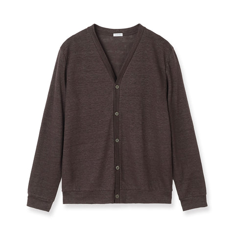 Linen Jersey Cardigan Color: Oak