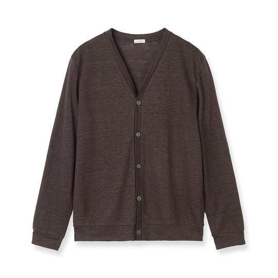 Linen Jersey Cardigan Color: Oak