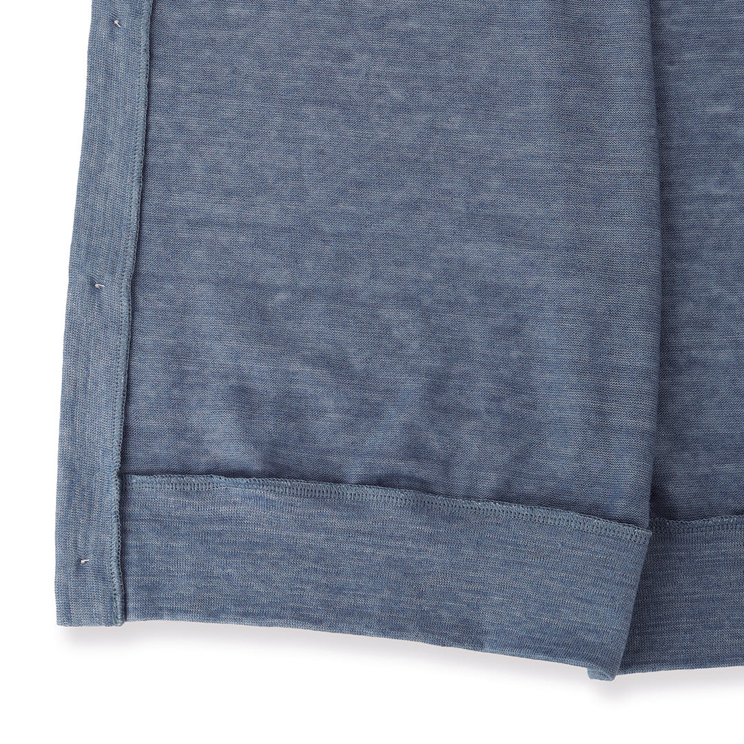Linen Jersey Cardigan Color: Slate Blue