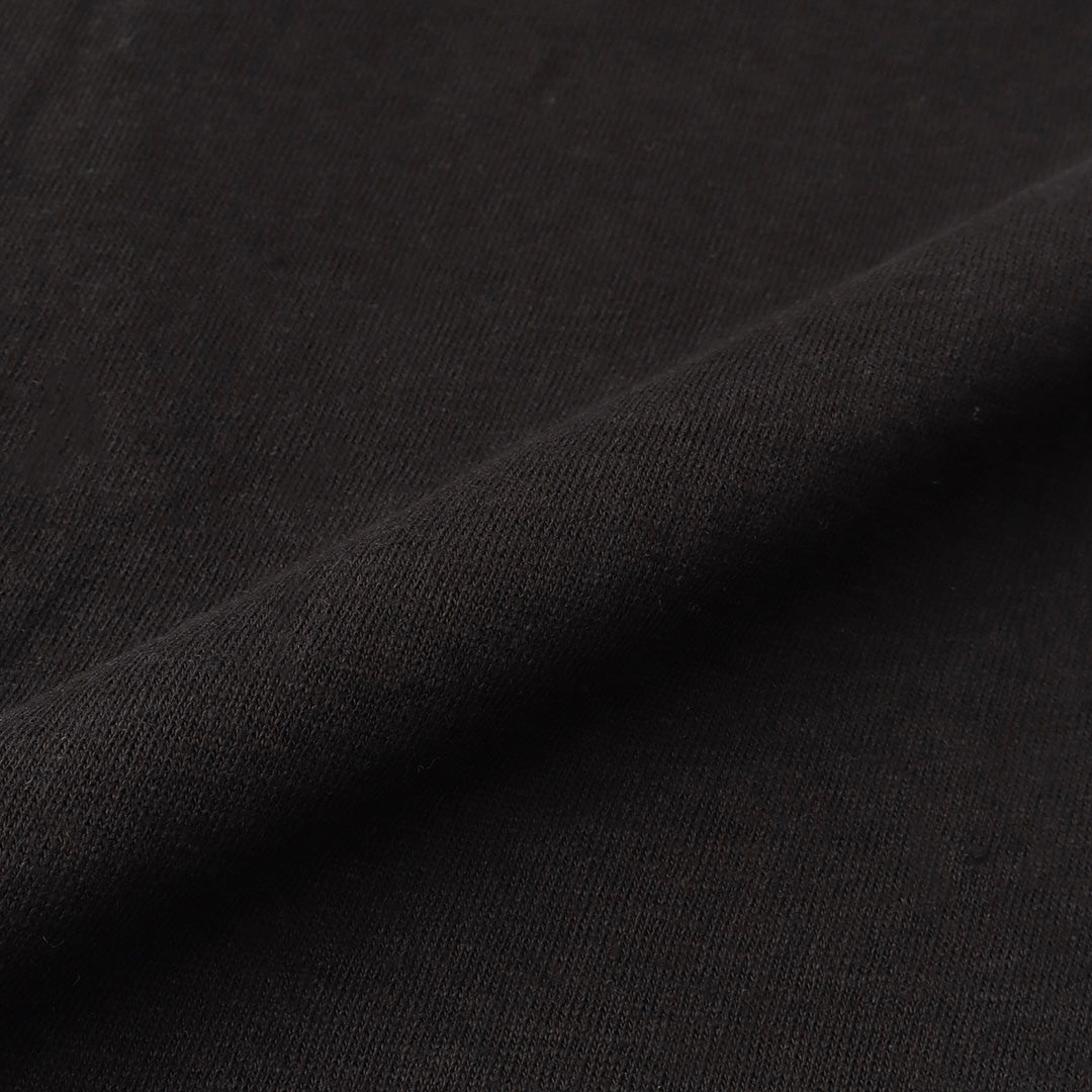 Linen Jersey Horizontal Collar Shirt: Black