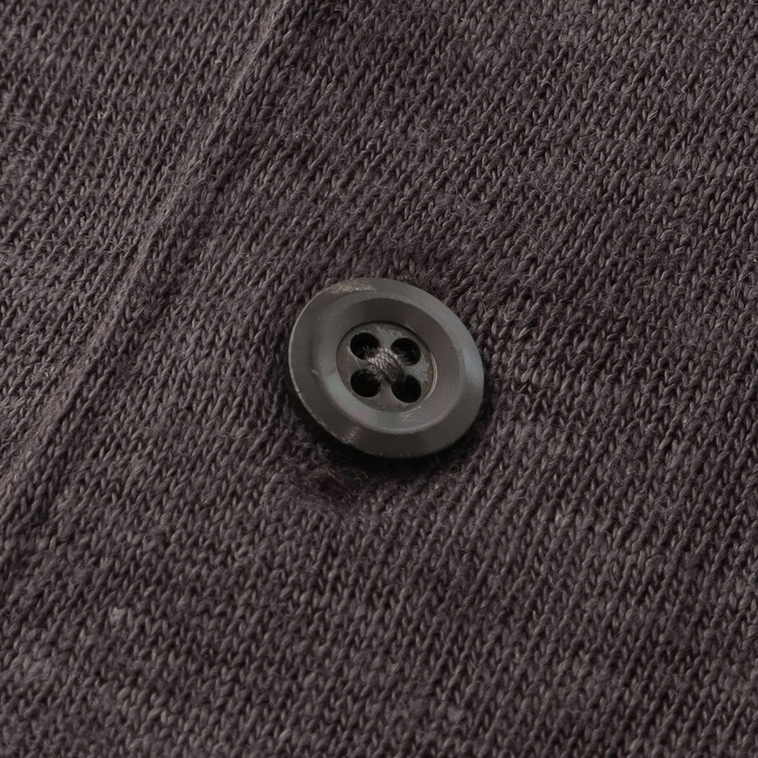 Linen Jersey Horizontal Collar Shirt: Oak