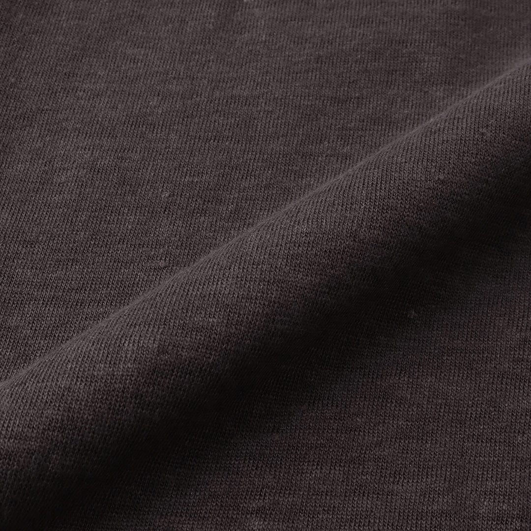 Linen Jersey Horizontal Collar Shirt: Oak