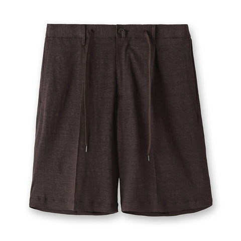 Linen Jersey Short Pants Color: Oak