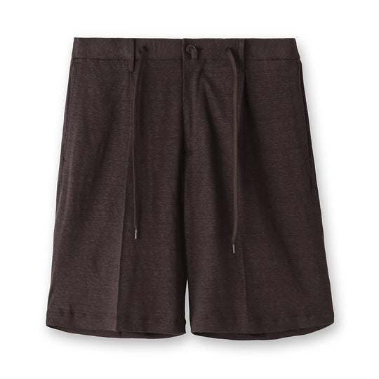 Linen Jersey Short Pants Color: Oak