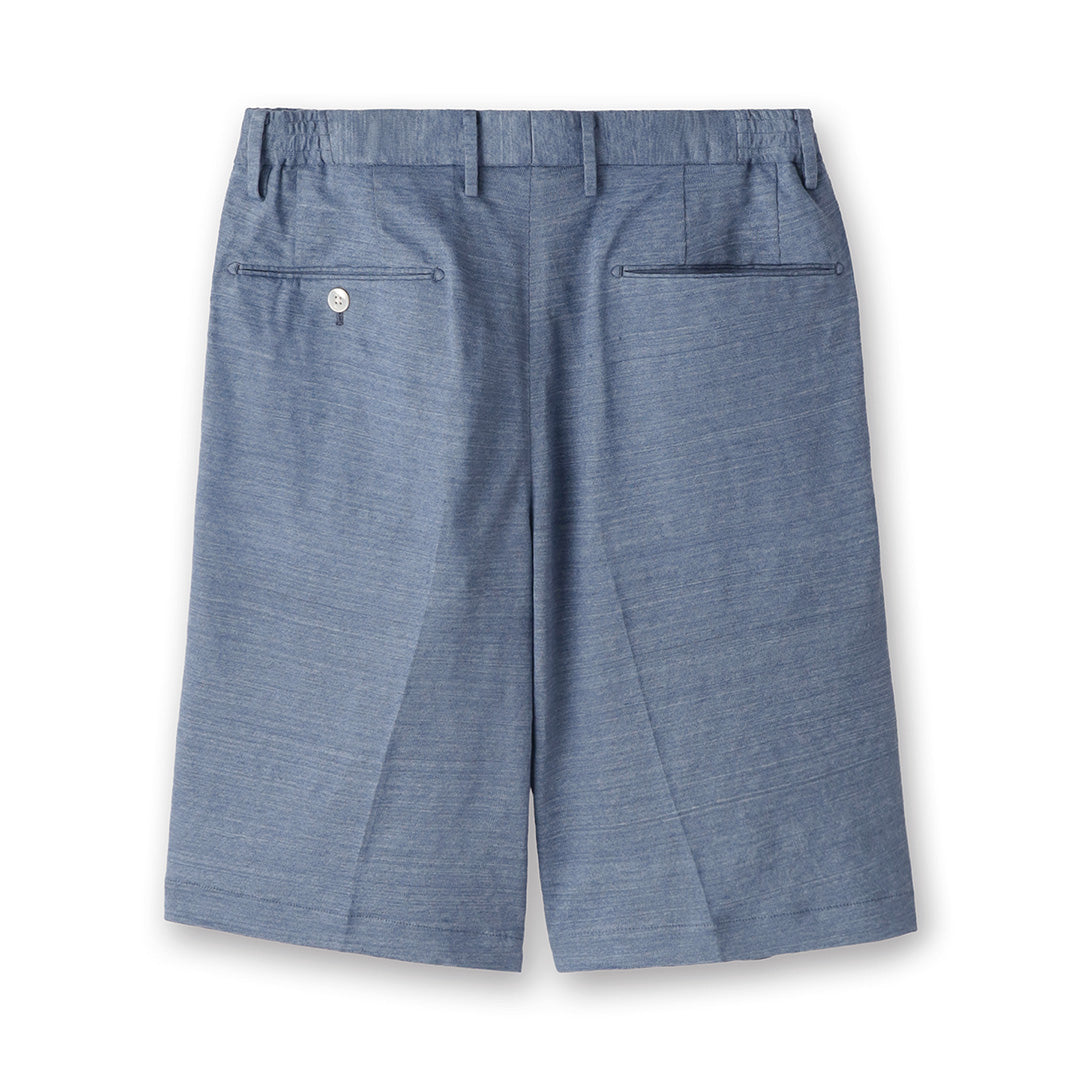 Linen Jersey Short Pants Color: Slate Blue