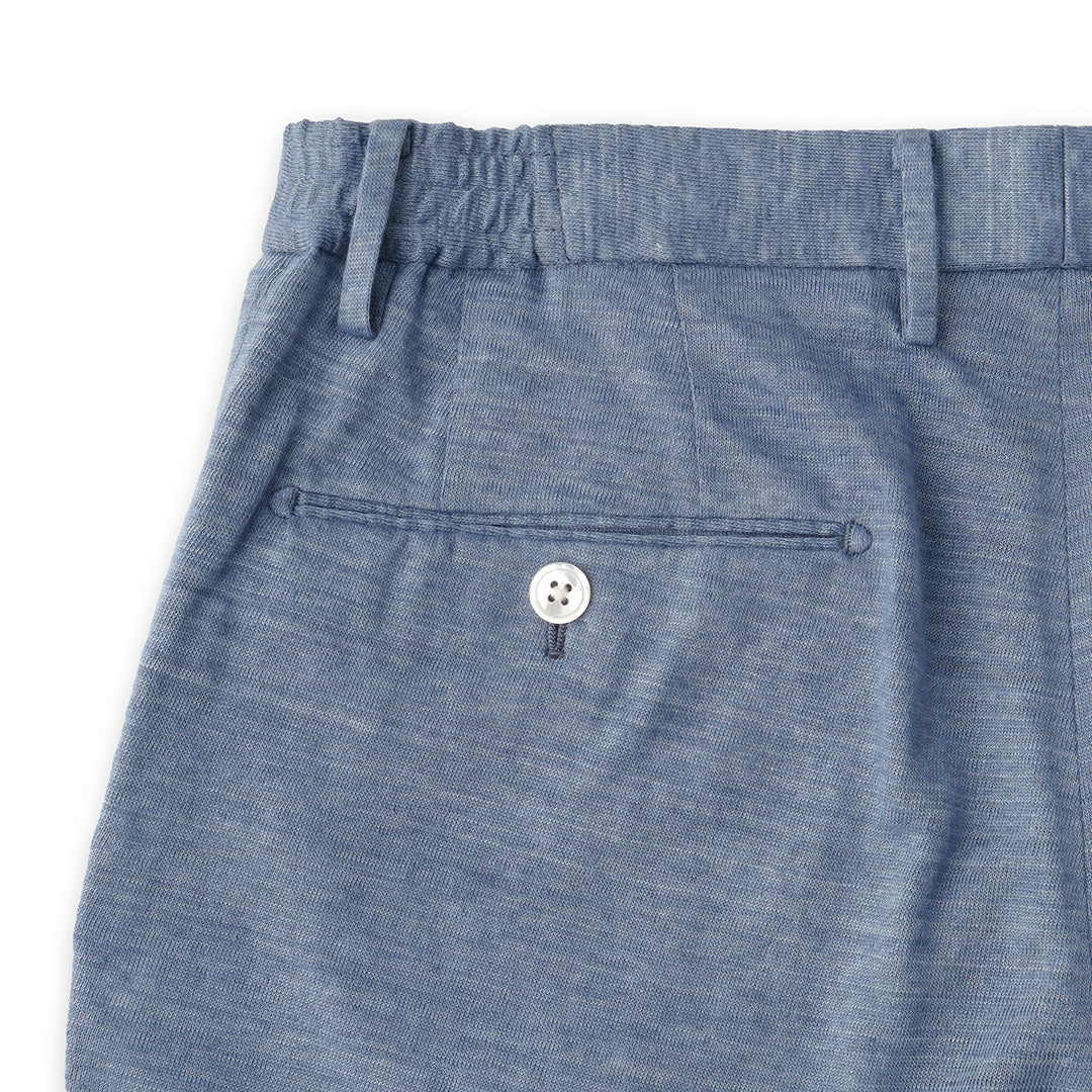 Linen Jersey Short Pants Color: Slate Blue
