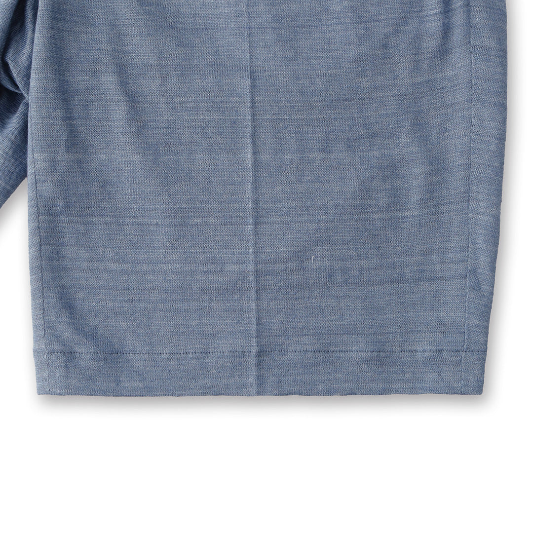 Linen Jersey Short Pants Color: Slate Blue