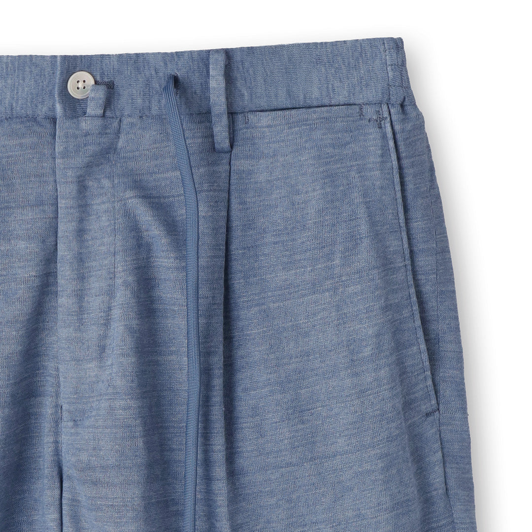 Linen Jersey Short Pants Color: Slate Blue