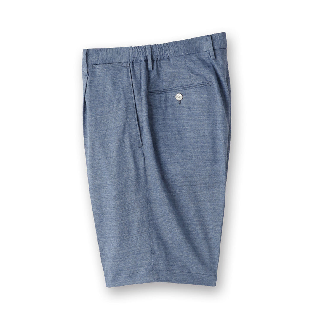 Linen Jersey Short Pants Color: Slate Blue