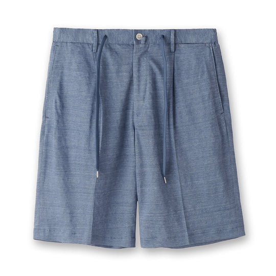 Linen Jersey Short Pants Color: Slate Blue