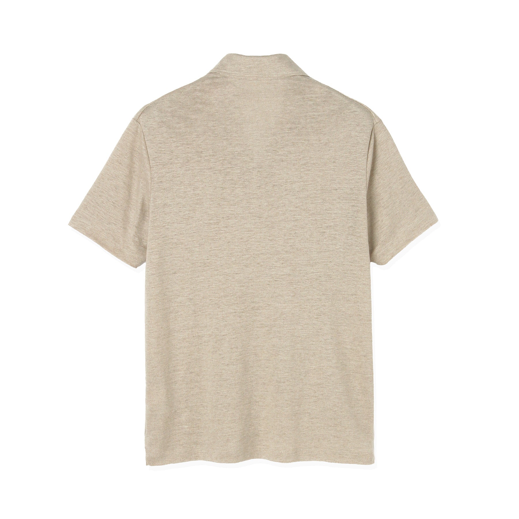 Linen Jersey Tailored Skipper Shirt Color: Natural