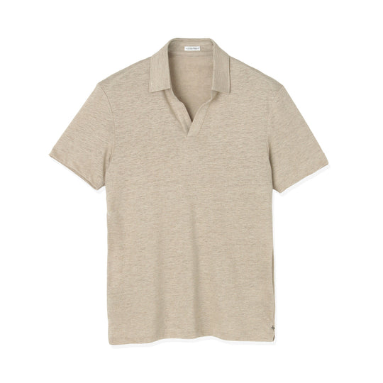 Linen Jersey Tailored Skipper Shirt Color: Natural