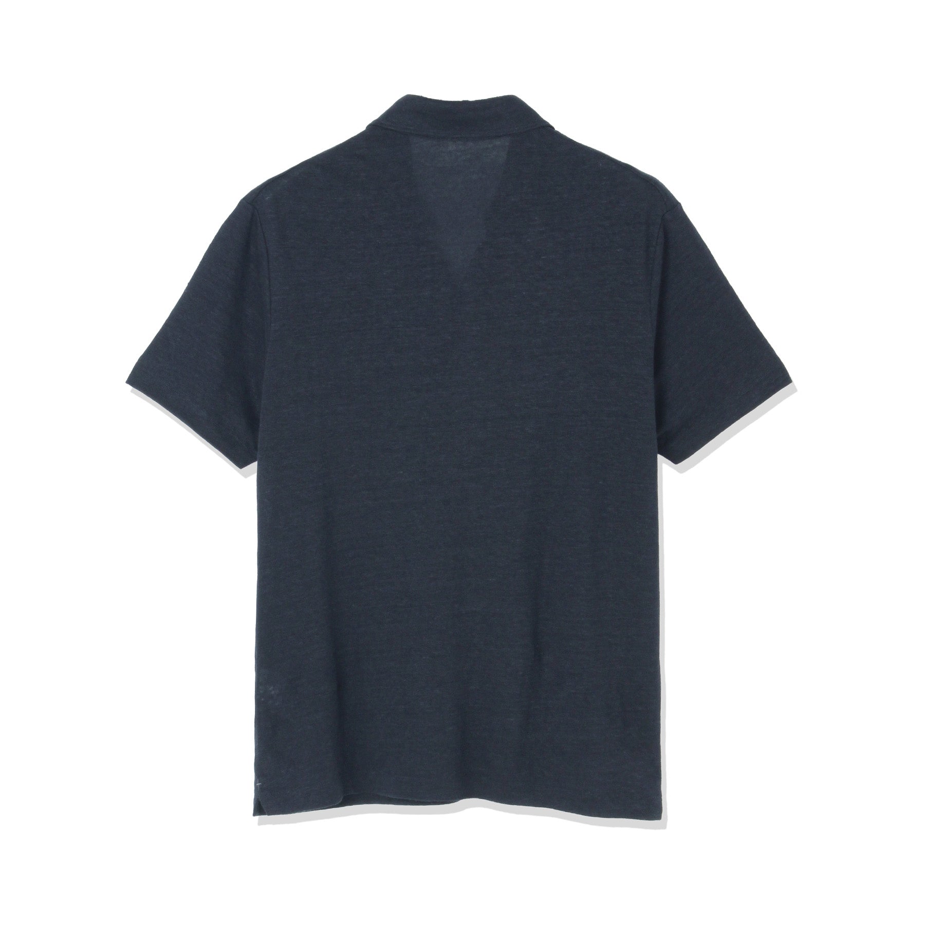 Linen Jersey Tailored Skipper Shirt Color: Navy