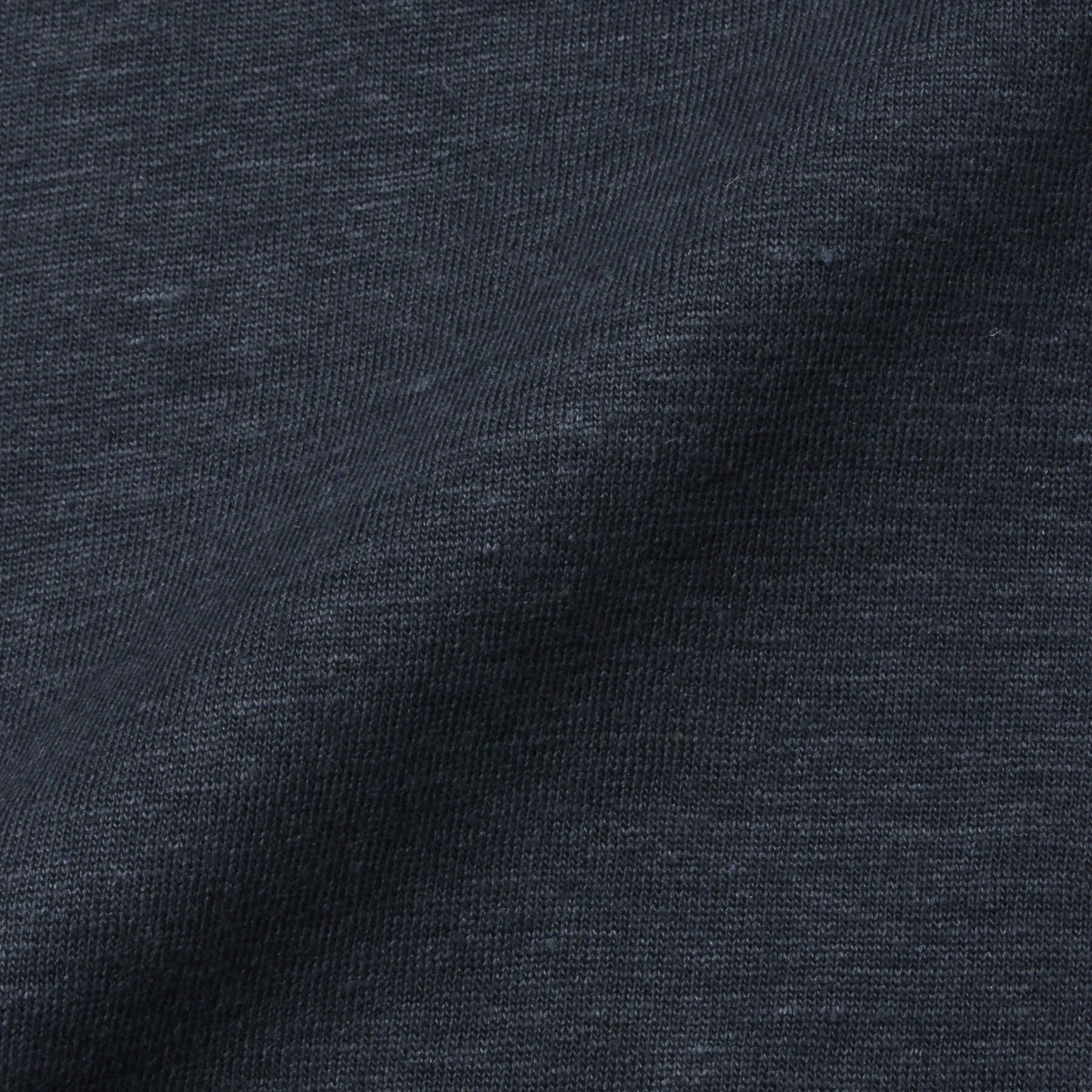 Linen Jersey Tailored Skipper Shirt Color: Navy
