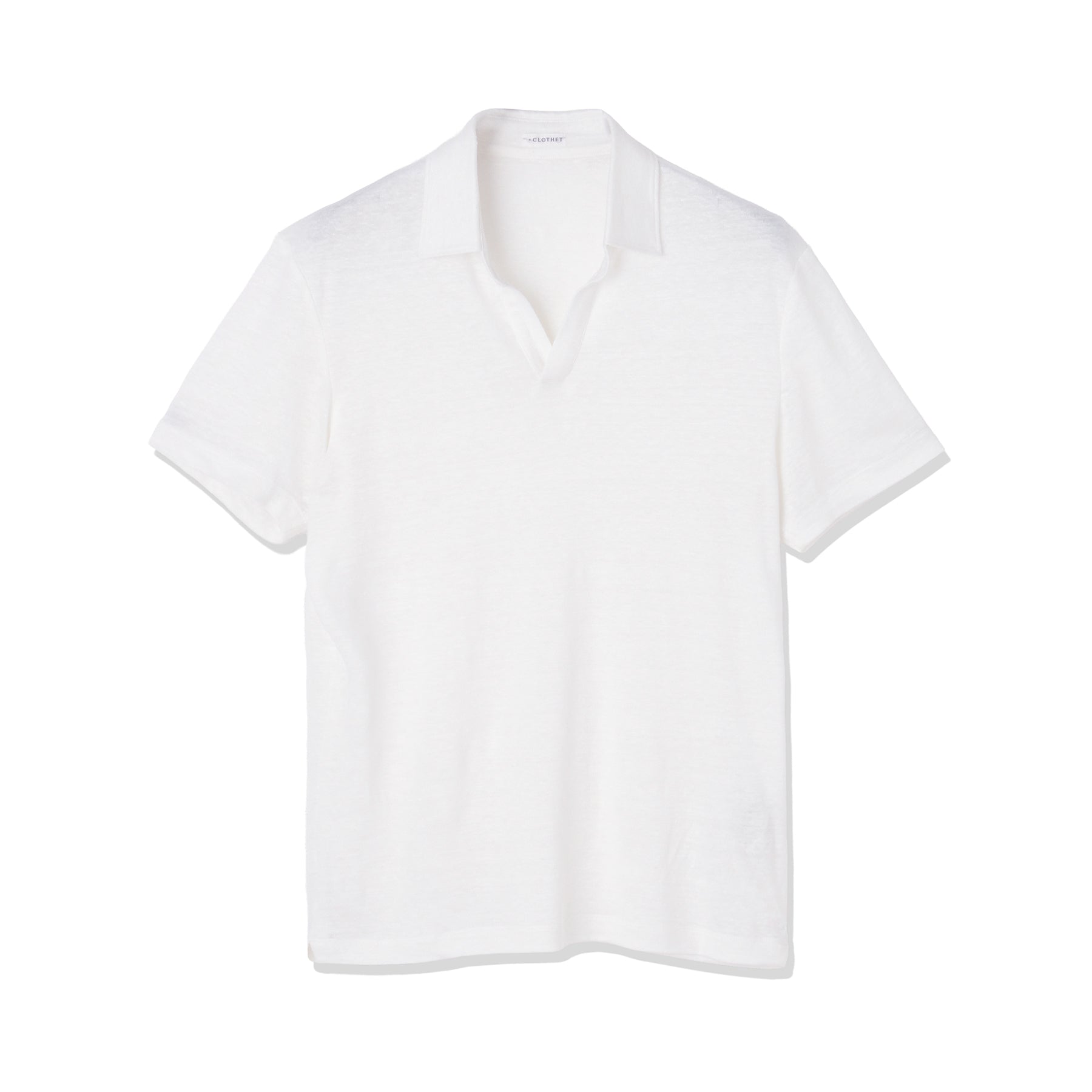 Linen Jersey Tailored Skipper Shirt Color: Off White